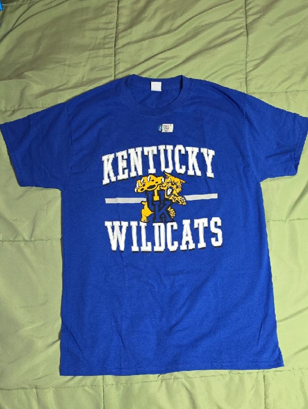 Hanes Kentucky Wildcats Royal Blue T-Shirt with White and Yellow Graphic